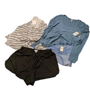 Lounge intimates 4 piece medium lot. softest shorts, free people, aerie, cuyana.